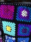 Handmade  Cottage Core Granny Square Crocheted Afghan  Multi-color 56   x34   