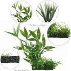 Aquarium Decor Fish Tank Decoration Ornament Artificial Plastic Plant Green 13 