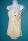 Nos Vtg Nancy King Lingerie Nylon Satin   Lace Teddy Beige Sz 40