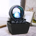 Tabletop Water Fountain Zen Meditation Indoor Waterfall Feature With Led Light