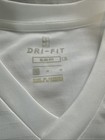 Nike Rafa Nadal Shirt Men M Court Challenger Tennis Matte Stripe White Ci9148
