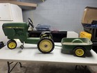 Vintage John Deere Pedal Tractor With Trailer - Pick Up In Houston