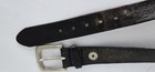 Levis Leather Belt 38 Full Grain Strauss   Co  Signature Jeans Black Distressed