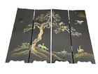 Traditional Korean Mother Of Pearl Mini Folding Lacquer Ware Handmade Screen New