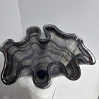 Murano Art Glass Gold  Gray  Black Centerpiece Vase  11 1 2    Tall