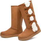 Warm Fuzzy Mid Calf Winter Snow Boots For Women - Stylish   Comfortable