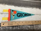1960s Georgia State Blue Mini Felt Pennant Peach State 7 