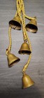 Vtg Solid Brass Horseshoe Horse Head Hanging Door Bells Western Equestrian Decor