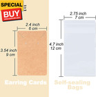 Earring Display Cards With 100 Pcs Earring Holder Cards 200 Pcs Earring Backs An