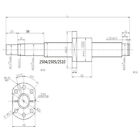 Sfu2505 Ballscrew  L500mm-2000mm Ballnut C7 Ballscrew With Single Ballnut Cnc