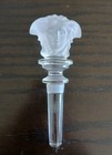 Versace Rosenthal Medusa Frosted Crystal Liquor Bottle Stopper With Box