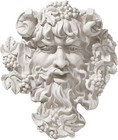 Bacchus  Grape Harvest Wine Greek Greenman Face Wall Sculpture  Medium  12 In   