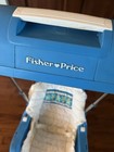 Rare Vtg Classic Fisher Price Manual Wind Up Blue Baby Swing    Nice  Works Htf