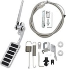Universal Polished Aluminum Accelerator Pedal   Mr Gasket Cable Kit 