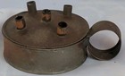 Rare Antique Primitive Metal Tin 5 Wick Tinder  Whale Oil Lamp 5  X 2  Civil War