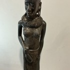 African Tribal Woman Wood Sculpture Hand Carved Statue Figurine