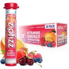 Zipfizz Daily Energy Drink Powder  Fruit Punch  20 Pack 3-in-1 Sustained Energy 