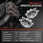 Front Brake Caliper With Bracket   Hose Set For Chevy Silverado 1500 Gmc Sierra