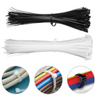 100 Pack 8  To 24  Nylon Plastic Cable Zip Ties Wire Self-locking 50-175ibs