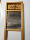 Dubl Handi Washboard Primitive 18  Traveling Size Metal Wood Vintage Laundry