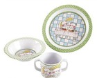Vera Bradley 3 Piece Baby Dish Set Plate Cup Bowl Bunny Bear   13505-399 Nwt Nib