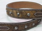 Ariat Western Sz 30 Boys Youth Belt Leather Calf Hair W Studs Brown A1305608