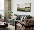 Framed Wall Art  Vintage Landscape Canvas  20x40 Inch