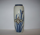 Antique Vintage Japanese Floral Vase  12 5  Tall