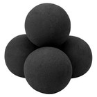 Reusable 6 Inch Black Round Fire Pit Stones - Durable  Heat-resistant Fire Balls