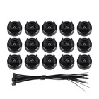 15 Pack Magnetic Cable Tie Mounts With 15 Cable Ties  360   Swivel Holder