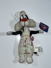 Vtg 1998 Ace Looney Tunes Sylvester The Cat Painters Stuffed Animal Plush Nwt