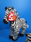 Vtg  Ty Beanie Baby Lot Of 2 Zebra Bean Bag Ziggy   Dizz W tags