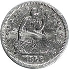 1856 Seated Liberty Quarter Love Token  md 