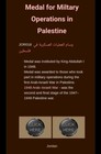 Medal For Military Operations In Palestine-rare 