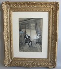 Antique American Victorian Watercolor Painting   Mowbray Percy  Circa 1905 