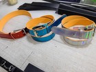 Pdl Mlb Patent Leather Show Drip Baseball Softball Belt - Bahama Blue  Osfm