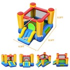 Inflatable Bouncer Kids Slide Bounce House For Indoor Outdoor Without Blower