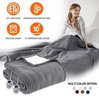 Serta Electric Blanket Fleece To Sherpa Heated Throw Blanket In Queen Twin King