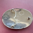 Montana Silversmiths Floral Oval Western Belt Buckle Silver-plated Letter D
