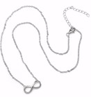 Sterling Silver Infinity Necklace- Infinity Fashion Jewelry     new   