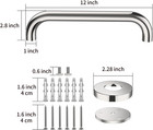 2 Pack 12 Inch Shower Grab Bar   Chrome Stainless Steel Bathroom Grab Bar  Showe