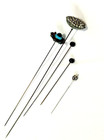 Lot Of 5 Antique And Vintage Hat Pins Ranging From 13  To 4 
