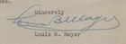 Louis B  Mayer - Typed Letter Signed 10 27 1953