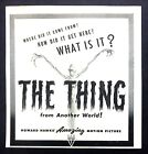 1951 Howard Hawks Production  the Thing  Movie Release Vintage Promo Print Ad