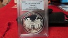 Liberia 2000 Liberia Golden Spike Railroad Trains 999 Silver  20 Proof Ngc Pf69