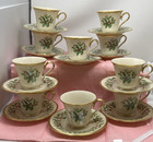 Lenox Holiday China  Cup   Saucer Set Of 10 Made In Usa  Euc
