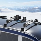 Ski   Snowboard Roof Rack  4 Skis 2 Snowboards  Universal Aluminum  Black