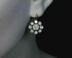 Art Deco Style Lab Created Diamond Wedding 14k Yellow Gold Finish Gift Earrings