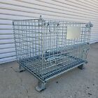 Folding Collapsible Wire Container 1000 Lb  Capacity 32 l X 24 w X 25 h