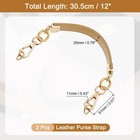 2pcs 30 5cm 12  Pu Leather Purse Replacement Handle Strap For Handbag  khaki 